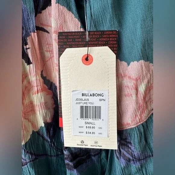 NWT Billabong Just Like You Lace Front Boho Dress Size S - Picture 9 of 10